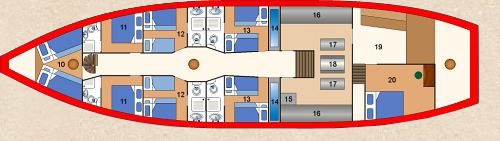 Mergui Safari 2 (boat  layout 10 to 20)